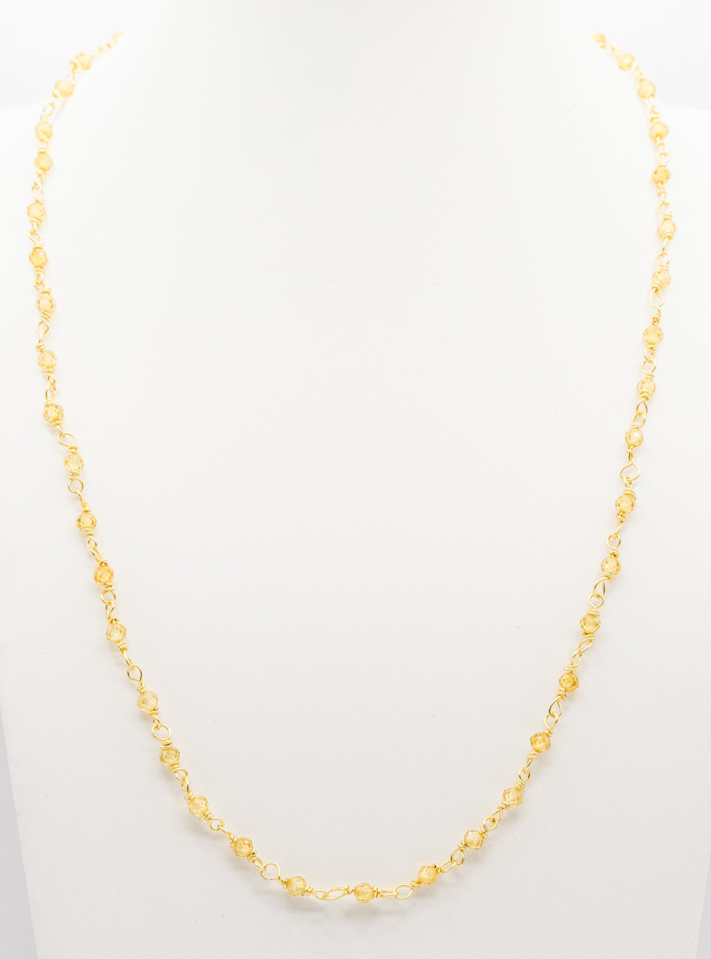 Yellow Topaz Delicate Necklace