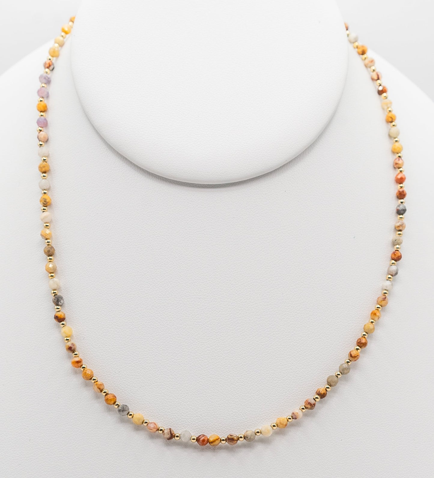 Petoskey and Gold-filled Stretch Necklace