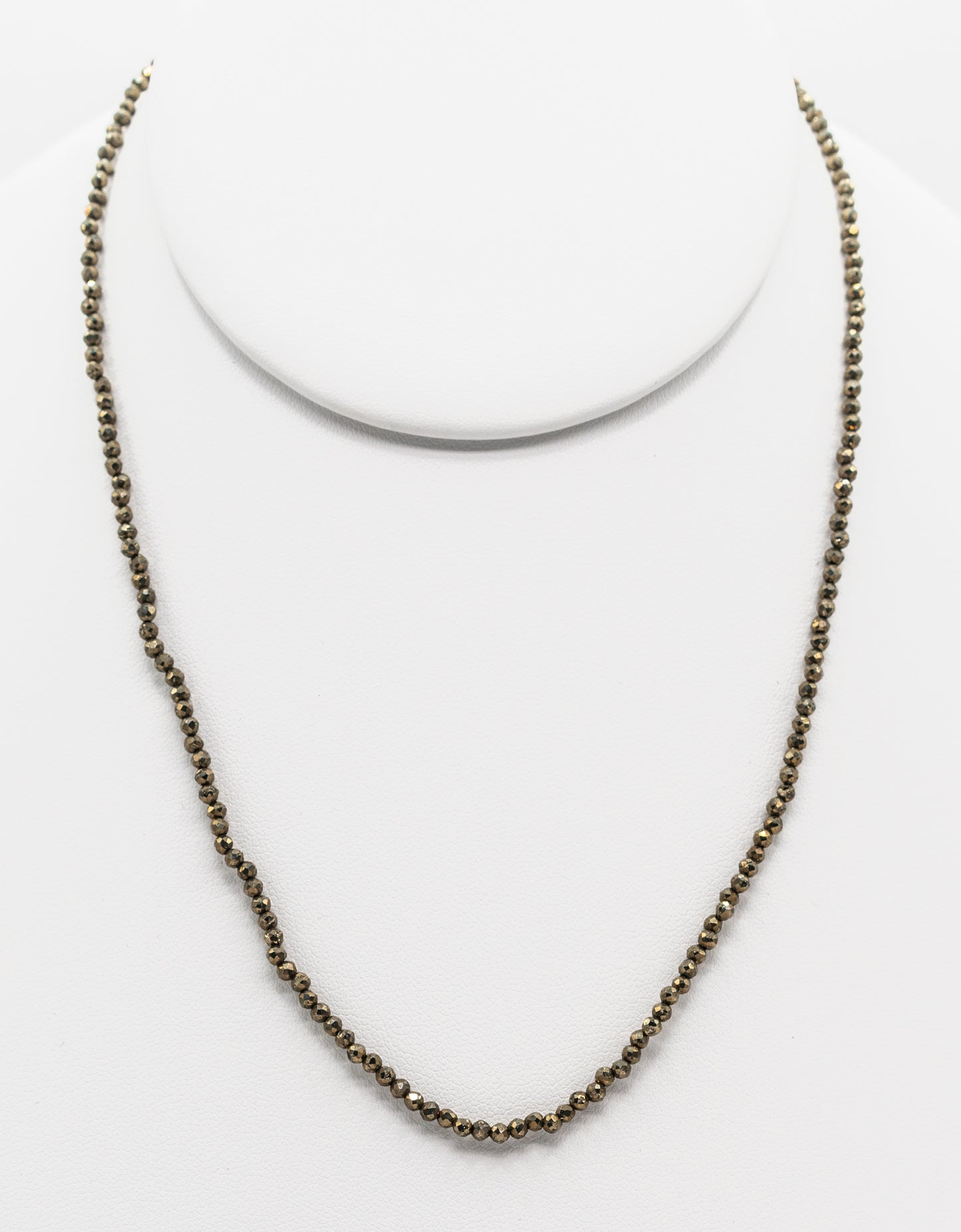 Pyrite Gemstone Stretch Necklace