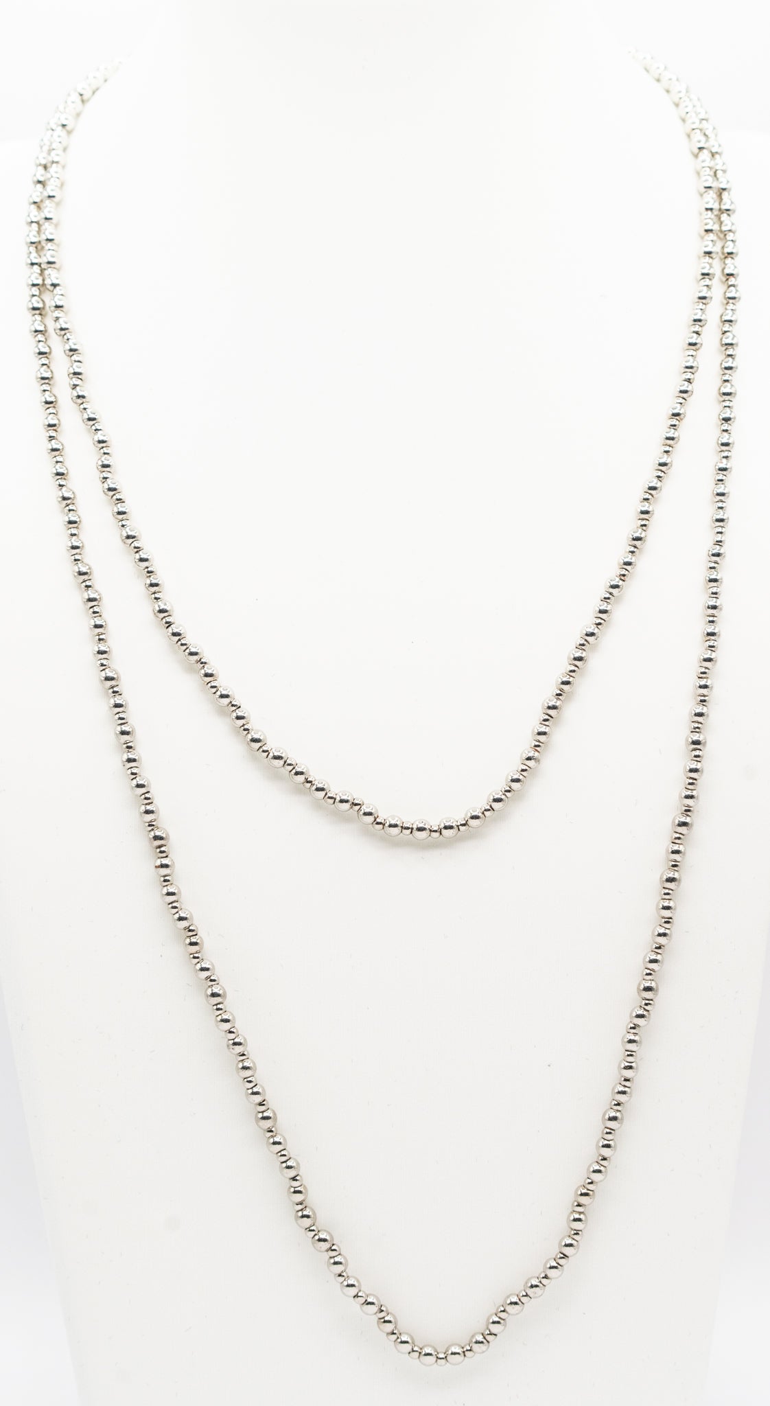 36" White Gold-filled Stretch Necklace
