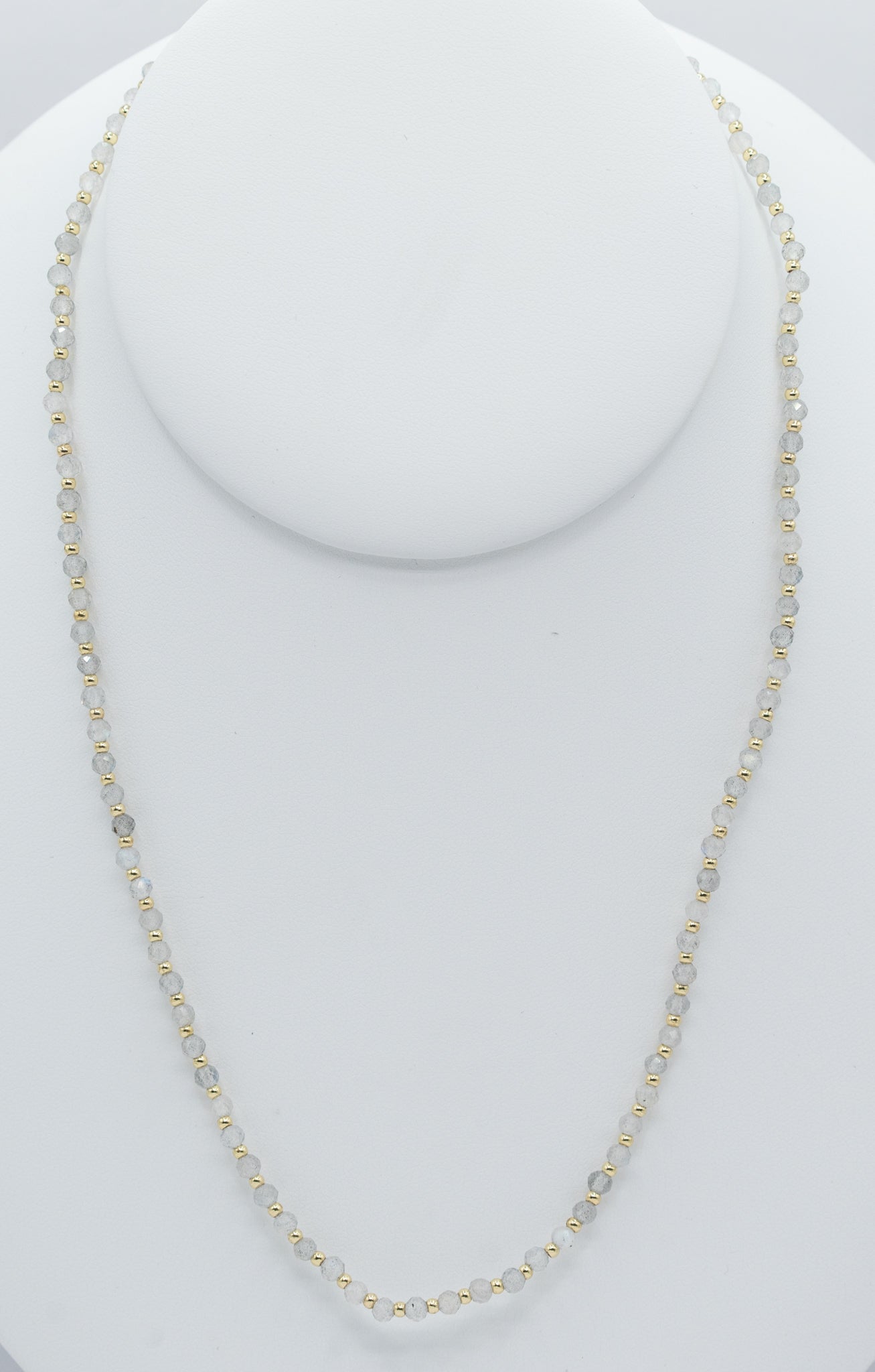 36" Labradorite Gemstone and Gold-filled Stretch Necklace