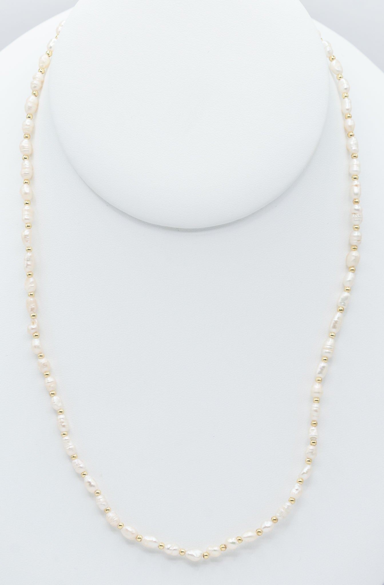 Pearl and Gold-filled Stretch Necklace