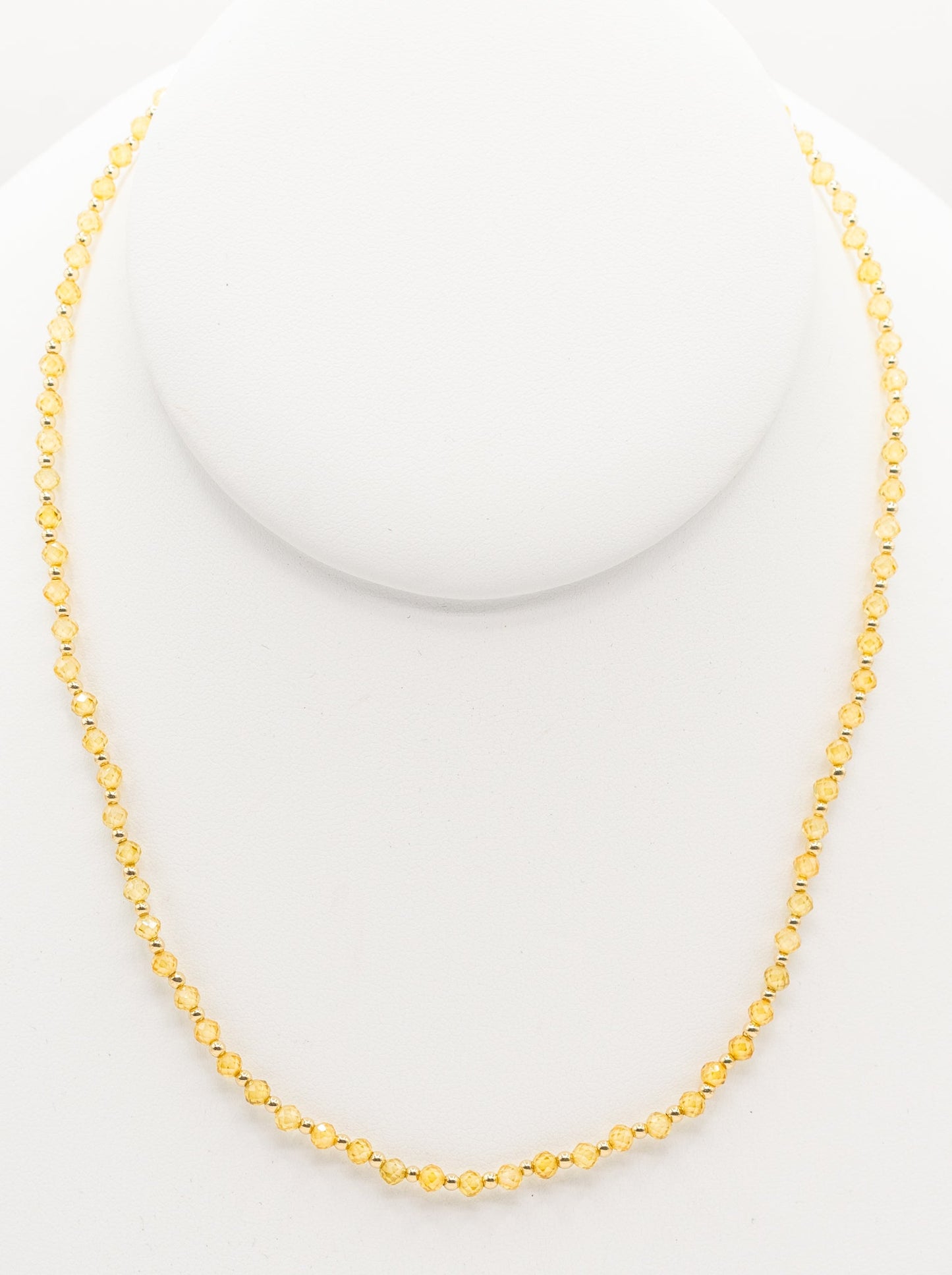 Yellow Topaz and Gold-filled Stretch Necklace