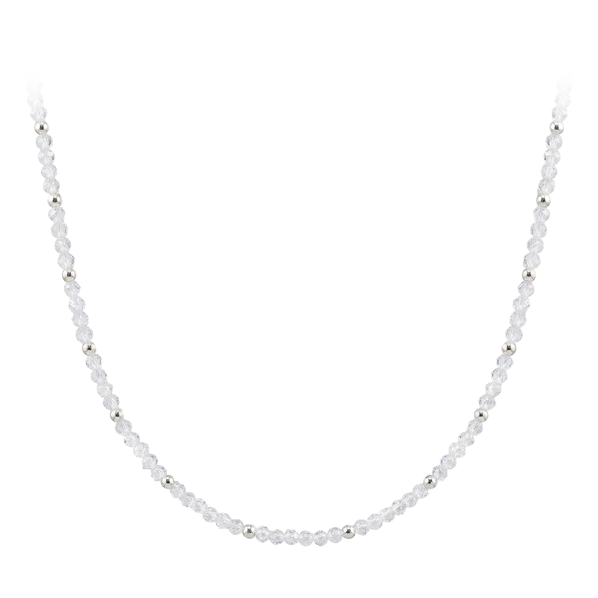 gemstone necklace on a white background