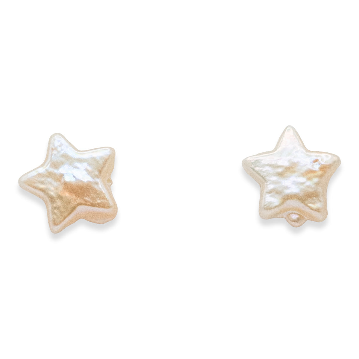 Star-shaped earrings on a white background