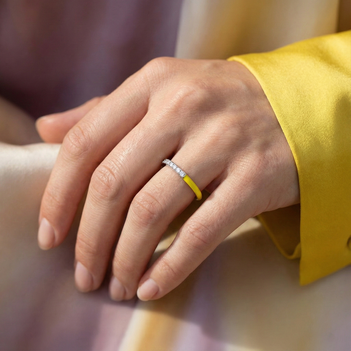 Limoncello Silver ring model