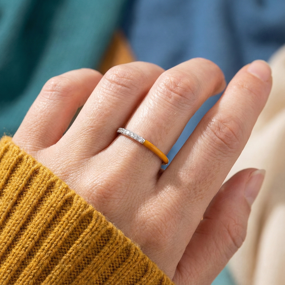 Mandarin Silver ring model