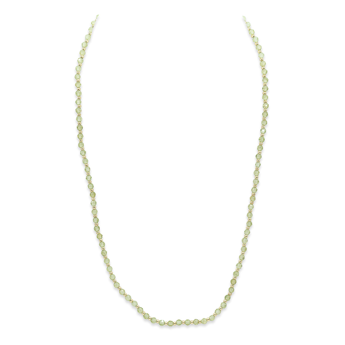 Pearl necklace on a white background