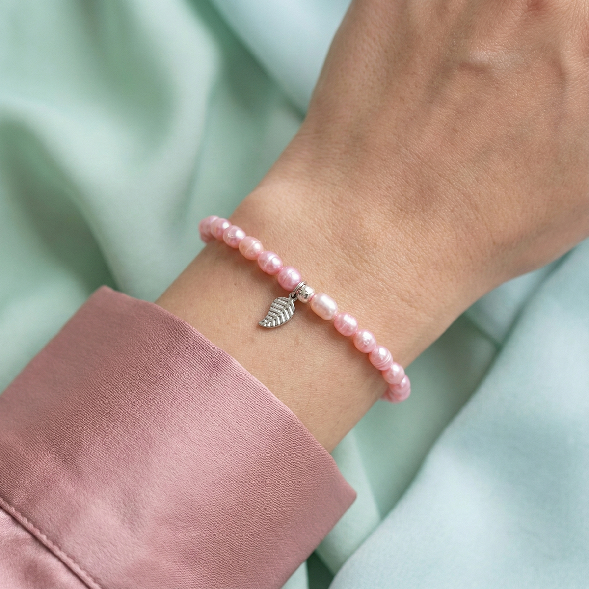 Pink Freshwater Pearls with Silver