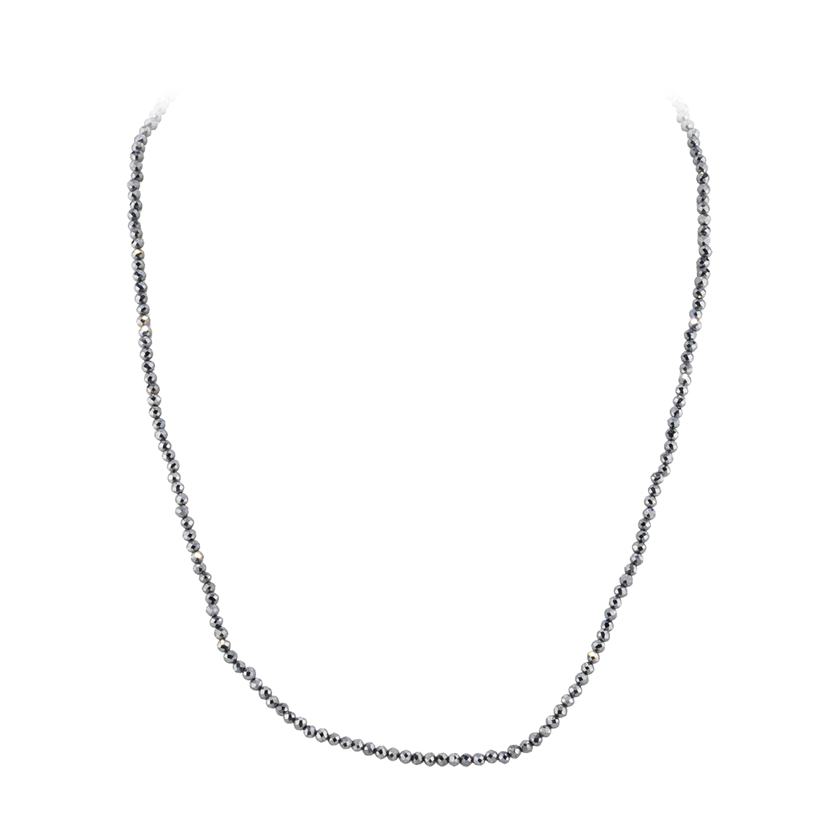 titanium gemstone necklace on a white background