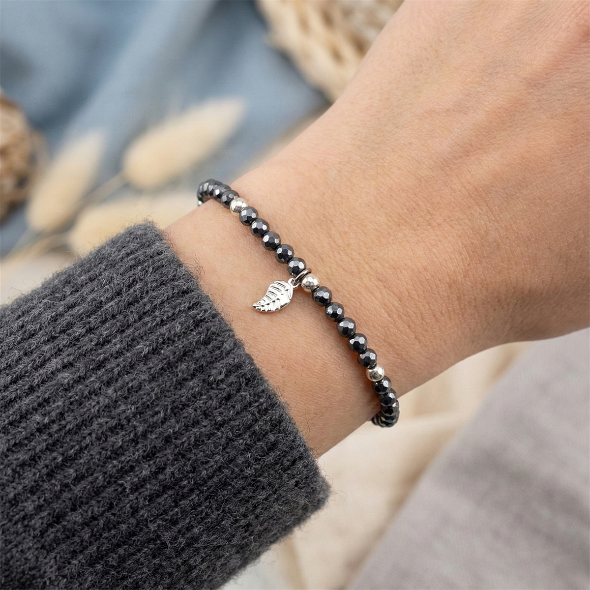 Titanium with Silver bracelet