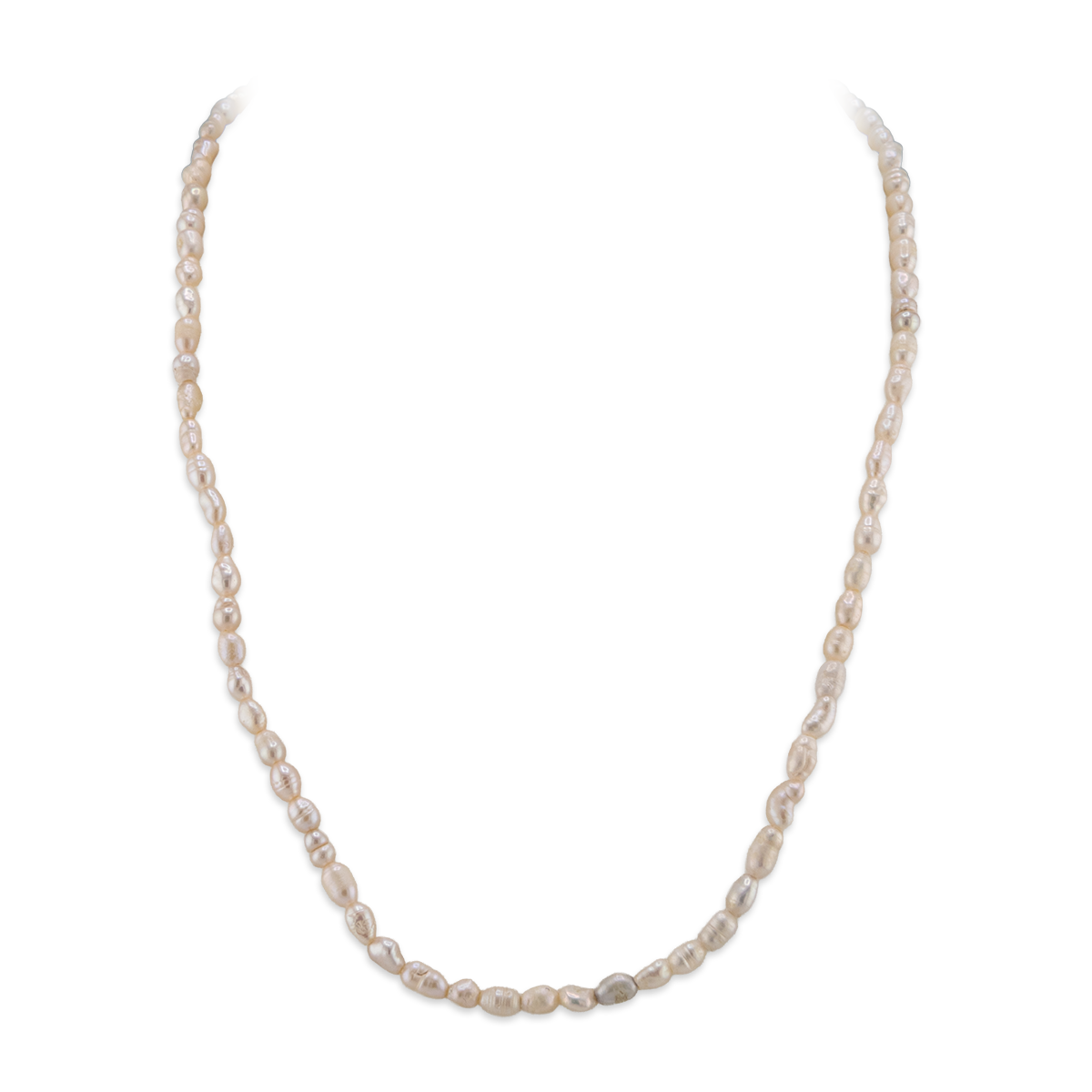Pearl necklace on a white background