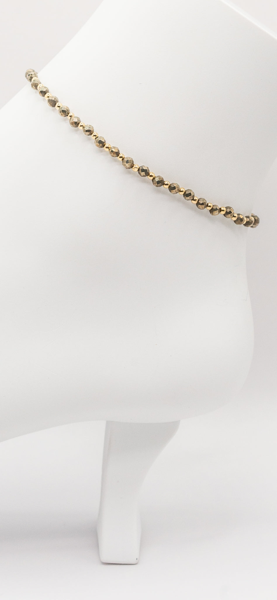 Pyrite and Gold-filled  Anklet