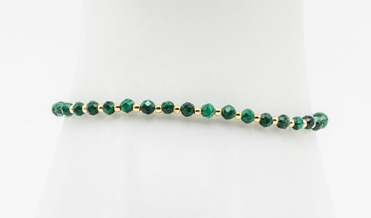 Malachite and Gold-filled Bracelet