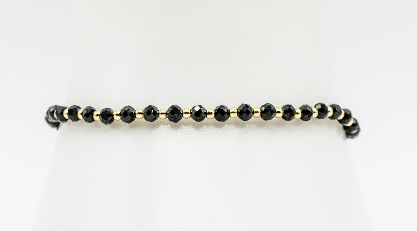 Black Onyx and Gold-filled Bracelet