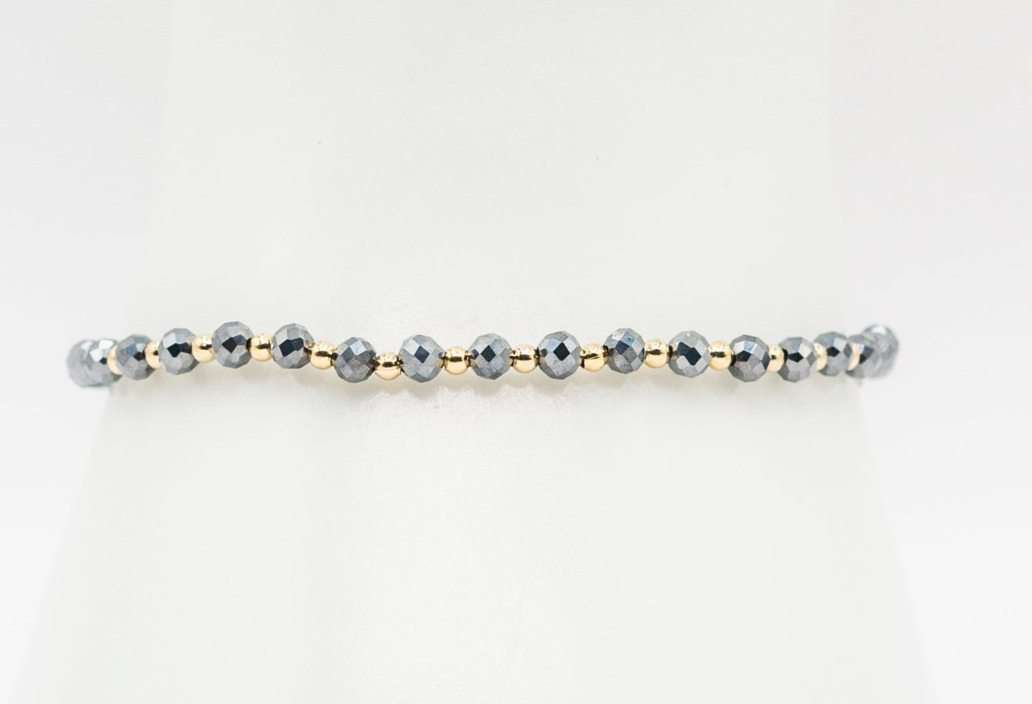 Titanium Gemstone and Gold-filled Bracelet