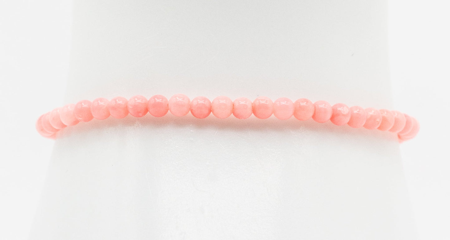 Pink Coral Gemstone Bracelet