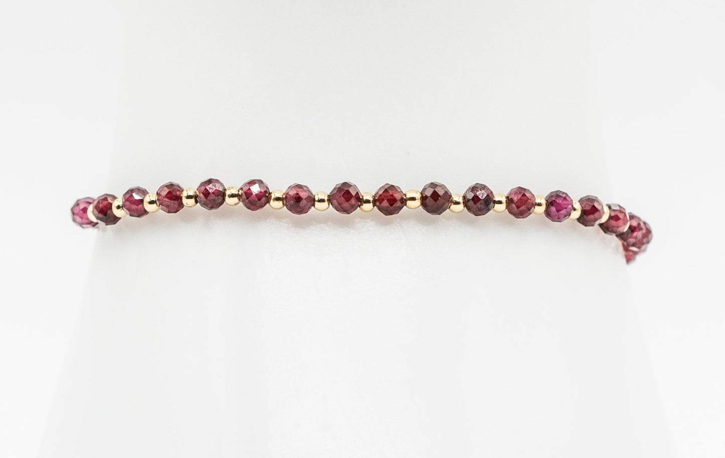 Garnet and Gold-filled Bracelet