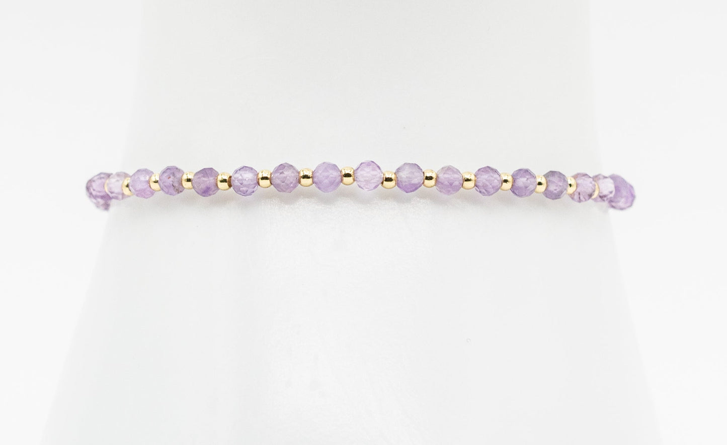 Amethyst Gemstone and Gold-filled Bracelet