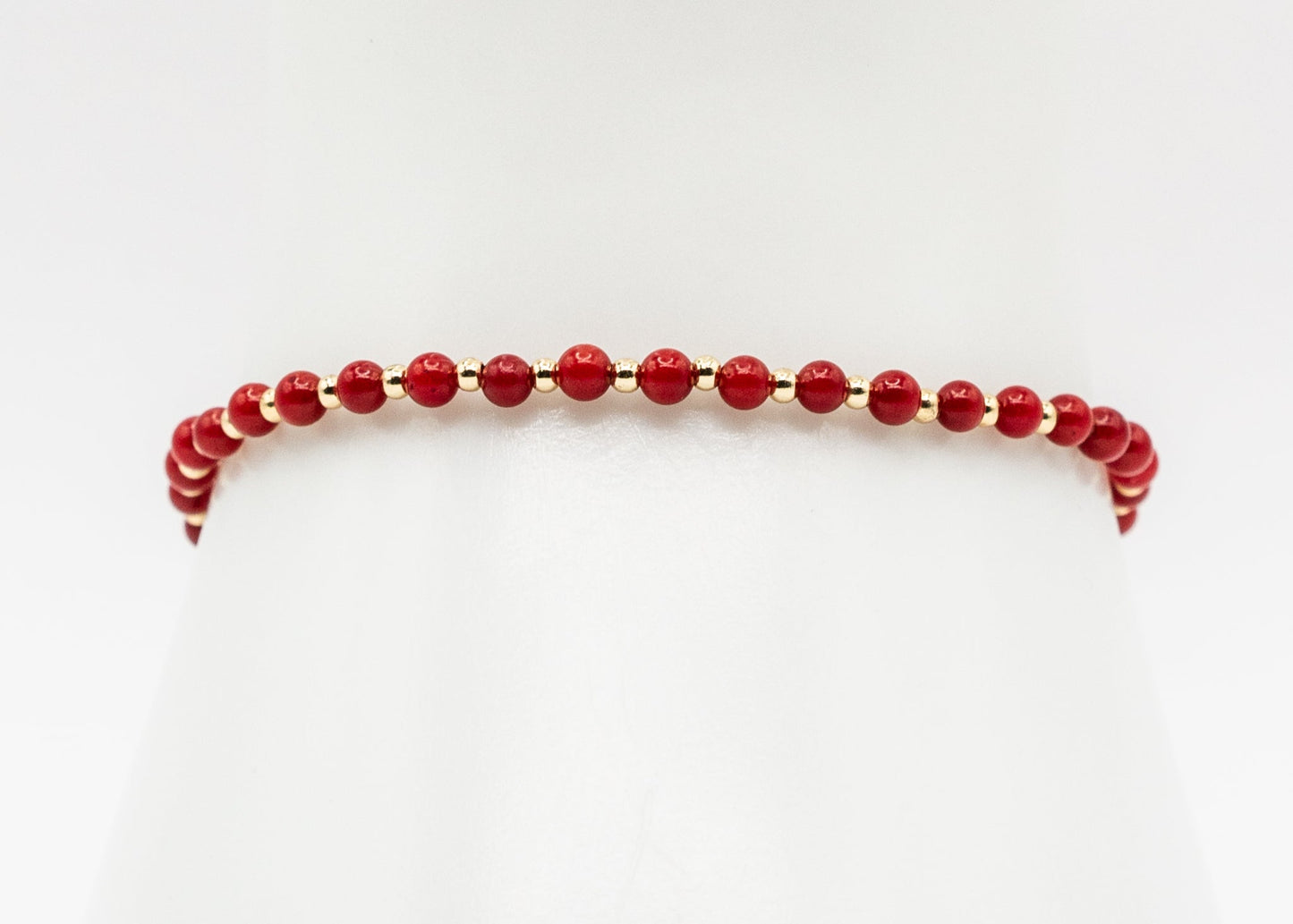 Red Bamboo and Gold-filled Bracelet