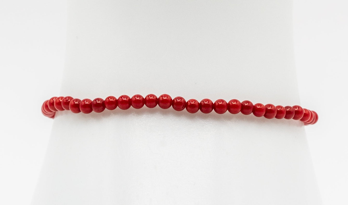 Red Bamboo Gemstone Bracelet