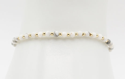 Howlite and Gold-filled Bracelet