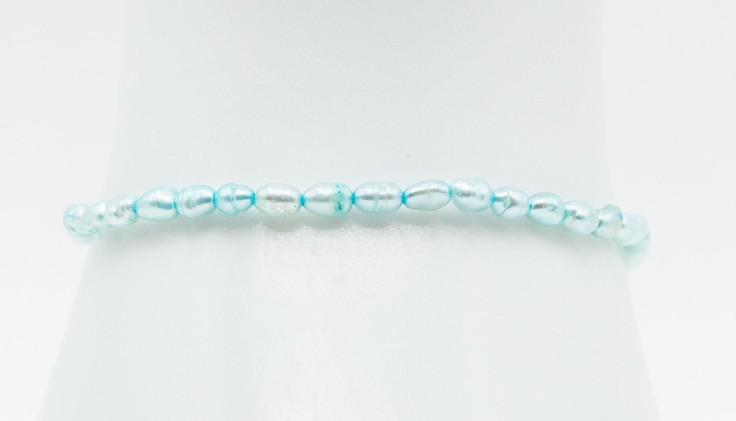 Aqua Pearl Gemstone Bracelet