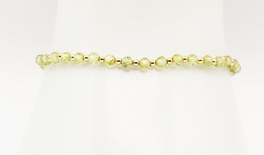 Peridot and Gold-filled Bracelet