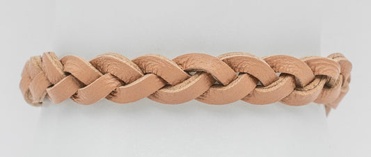 Tan Leather Braid Bracelet