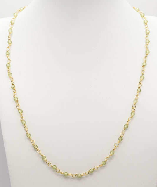 Peridot Delicate Chain Necklace