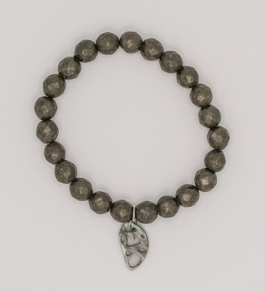 Pyrite Gemstone Bracelet (8mm Stones)