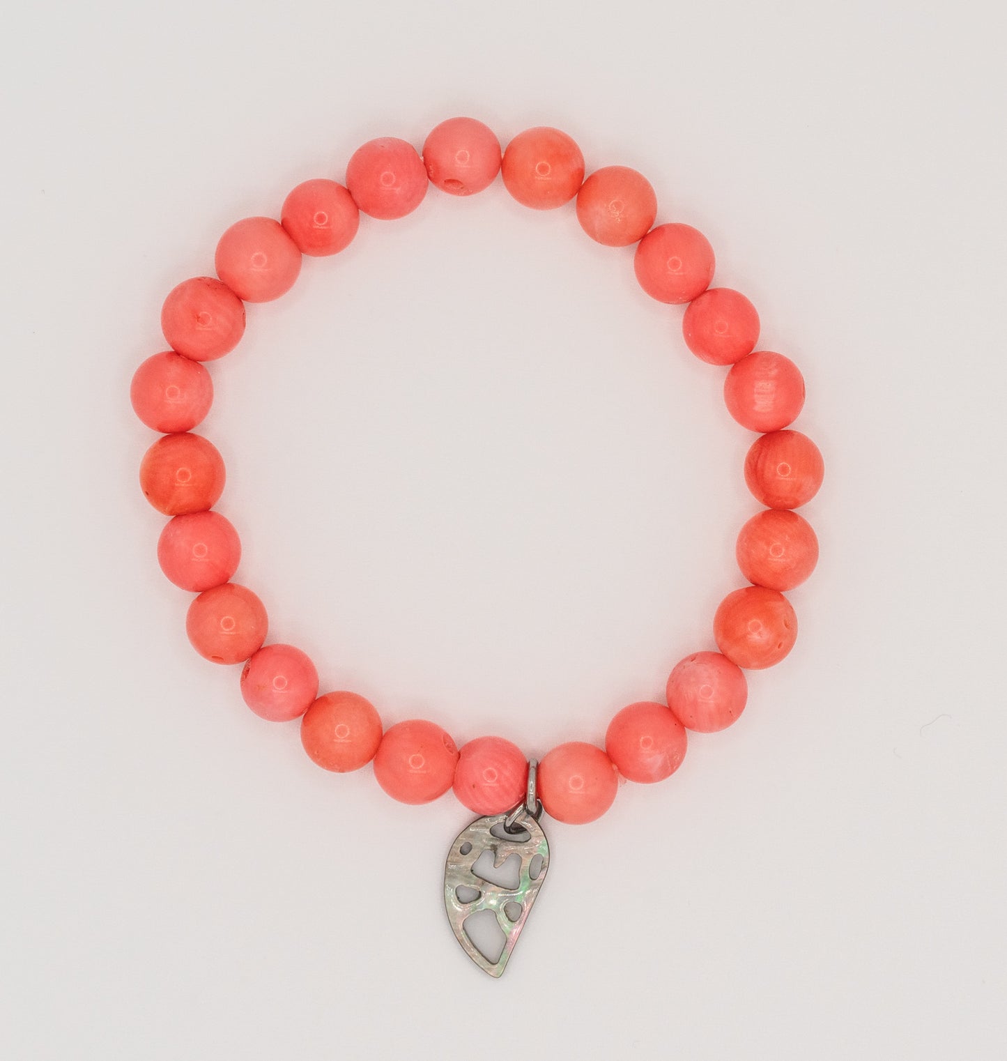 Bamboo Coral Gemstone Bracelet (8mm Stones)