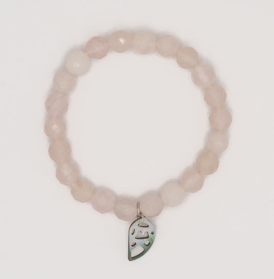 Rose Quartz Gemstone Bracelet (8mm Stones)