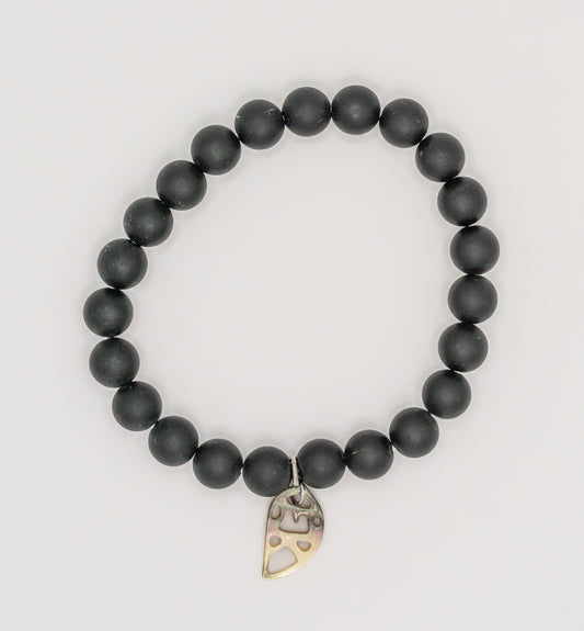 Matte Onyx Gemstone Bracelet (8mm Stones)