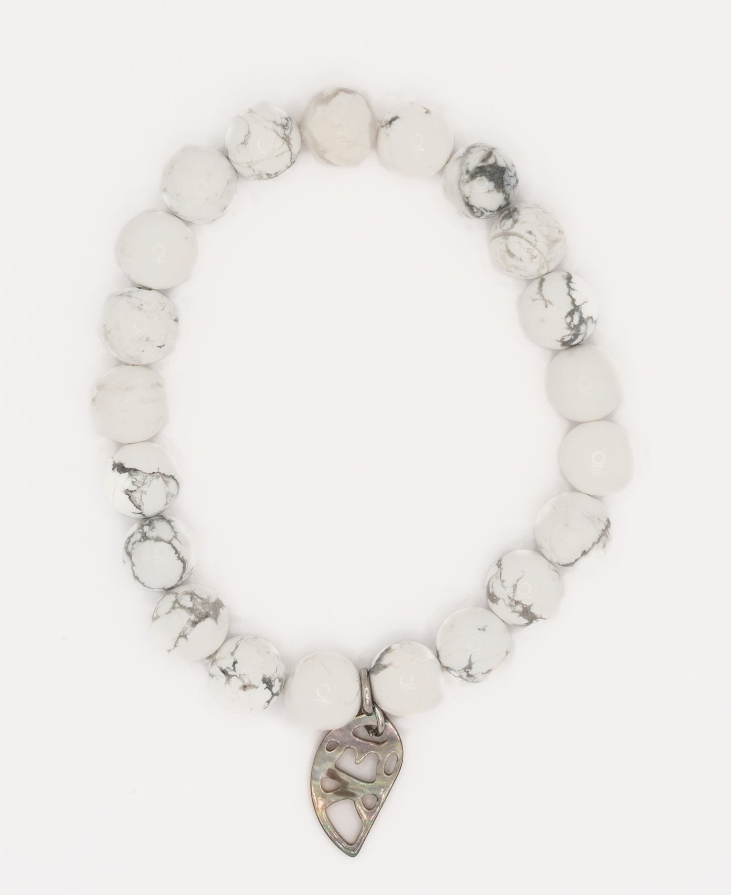 White Howlite Gemstone Bracelet (8mm Stones)