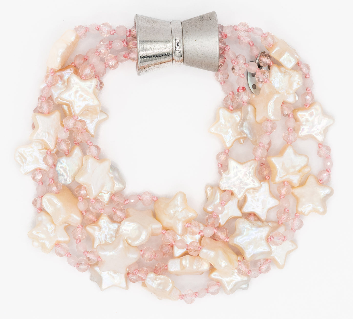 Star and Pink Crystal Bracelet