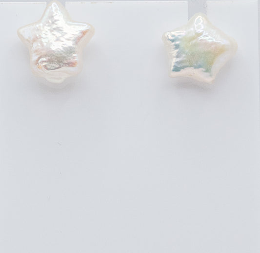 White Star Stud Earrings