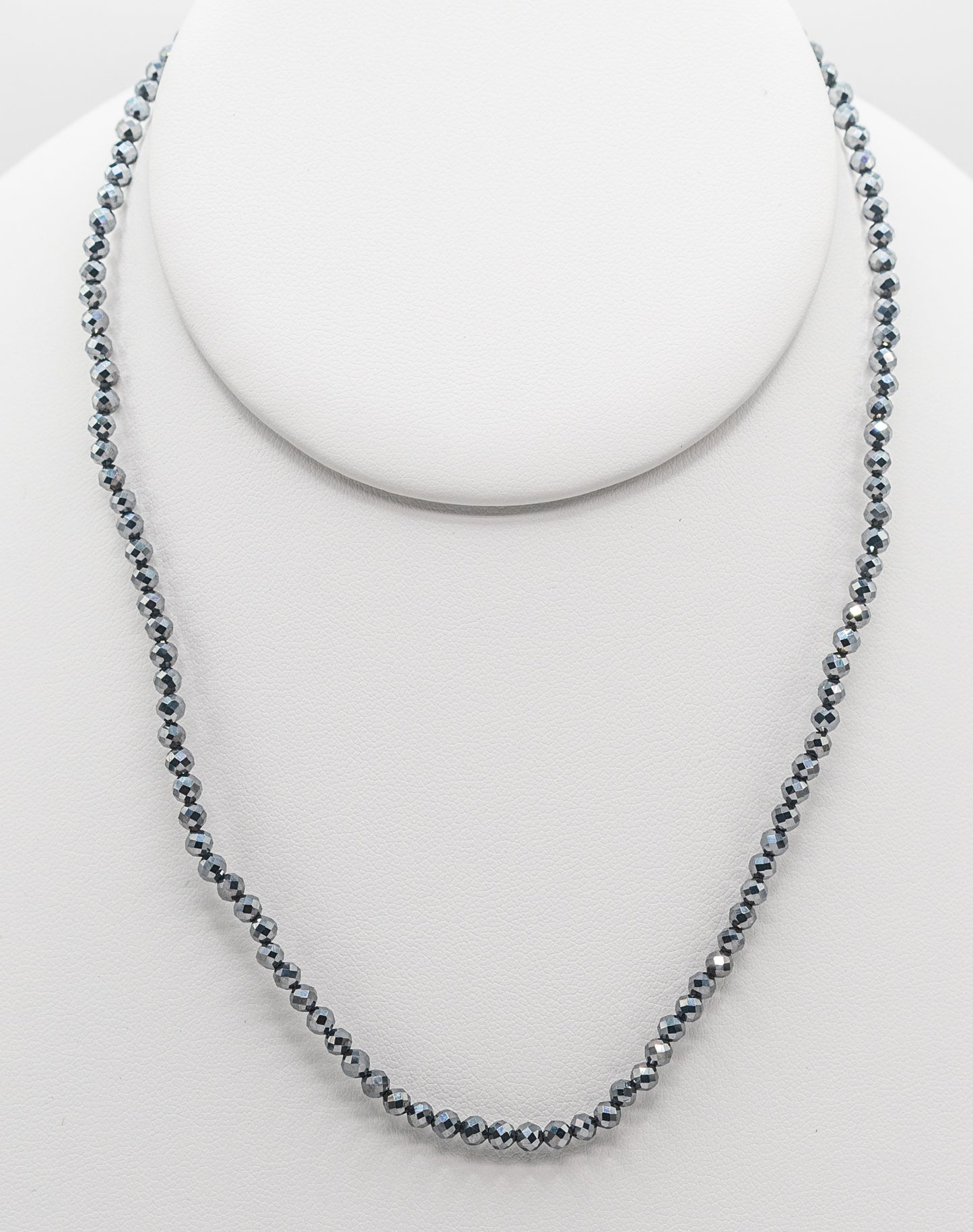 Titanium Gemstone Stretch Necklace