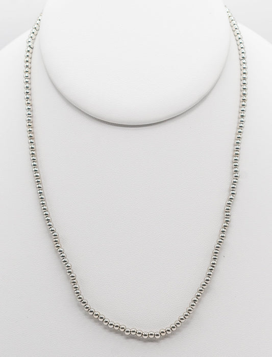 White 3mm Gold-filled Magnetic Necklace