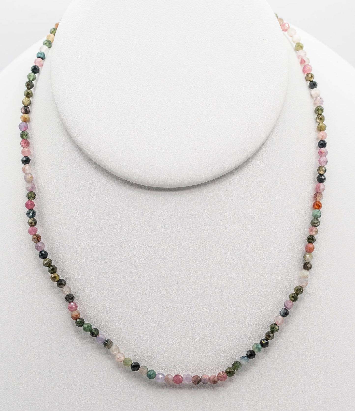 Watermelon Tourmaline Gemstone Stretch Necklace