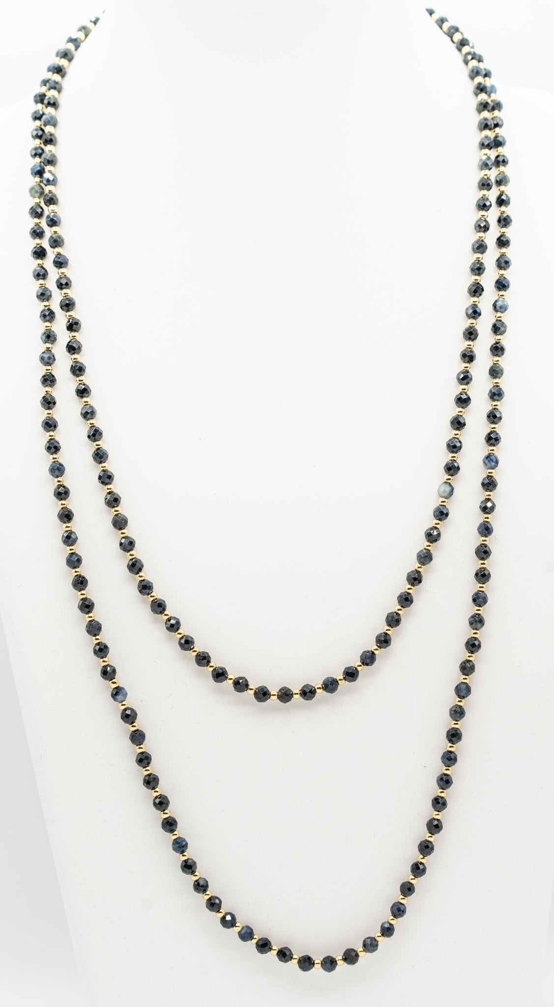 36" Sappire Gemstone and Gold-filled Necklace