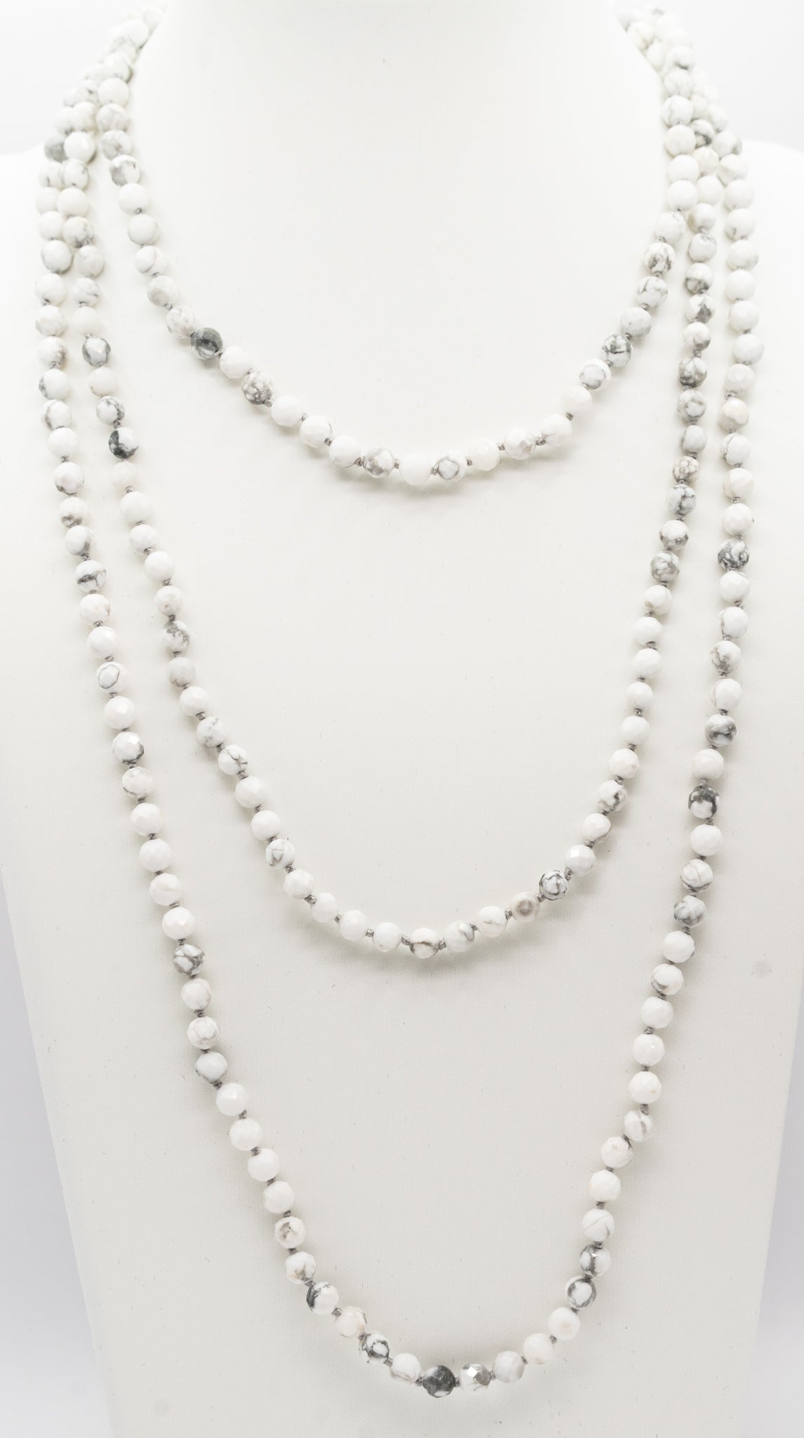 48" Howlite Gemstone Necklace