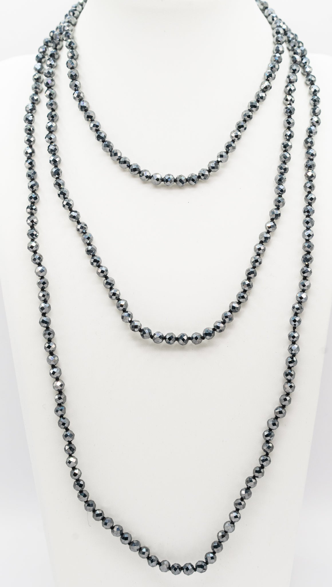 48" Titanium Gemstone Necklace