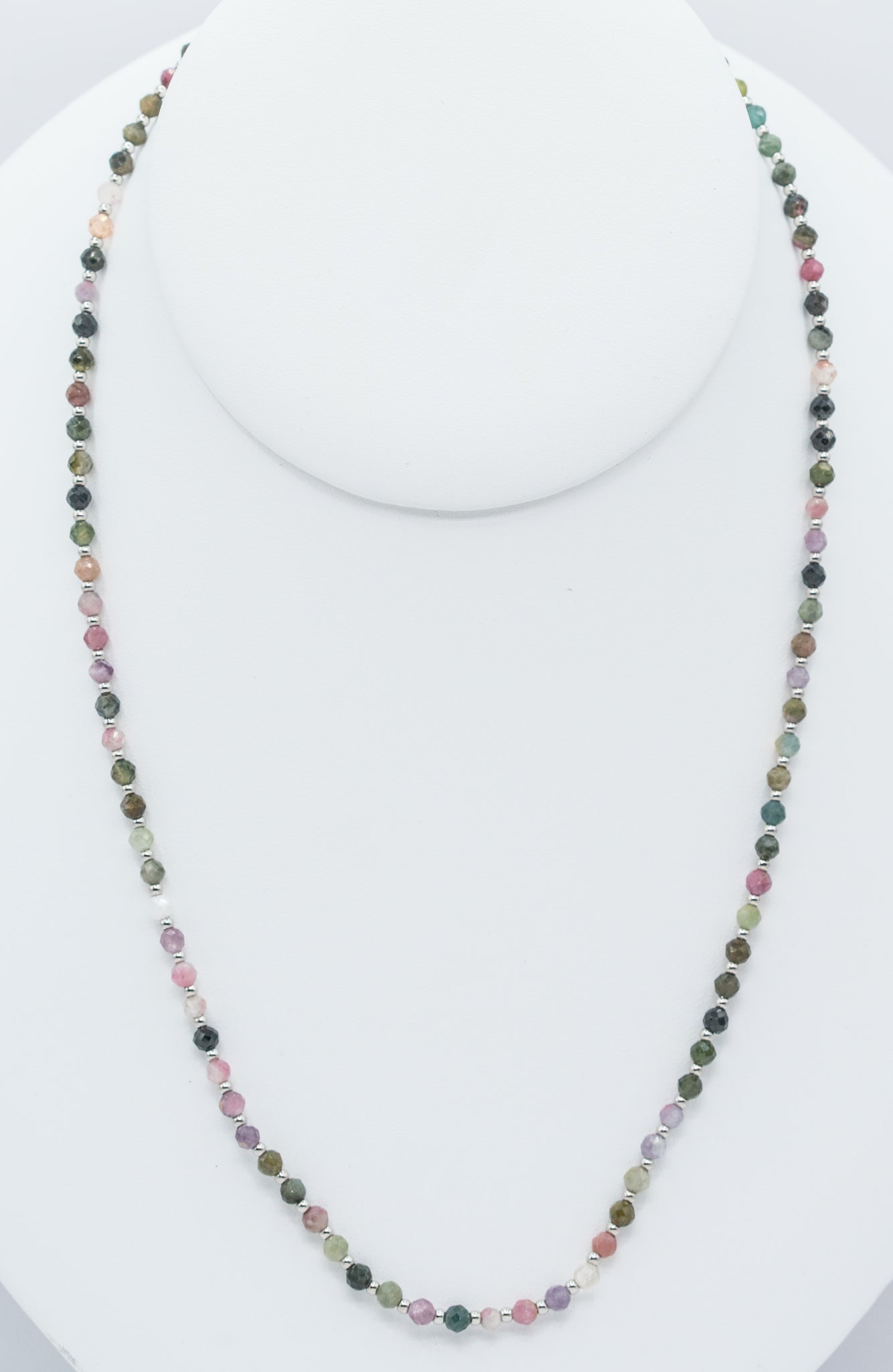 Watermelon Tourmaline and Gold-filled Stretch Necklace