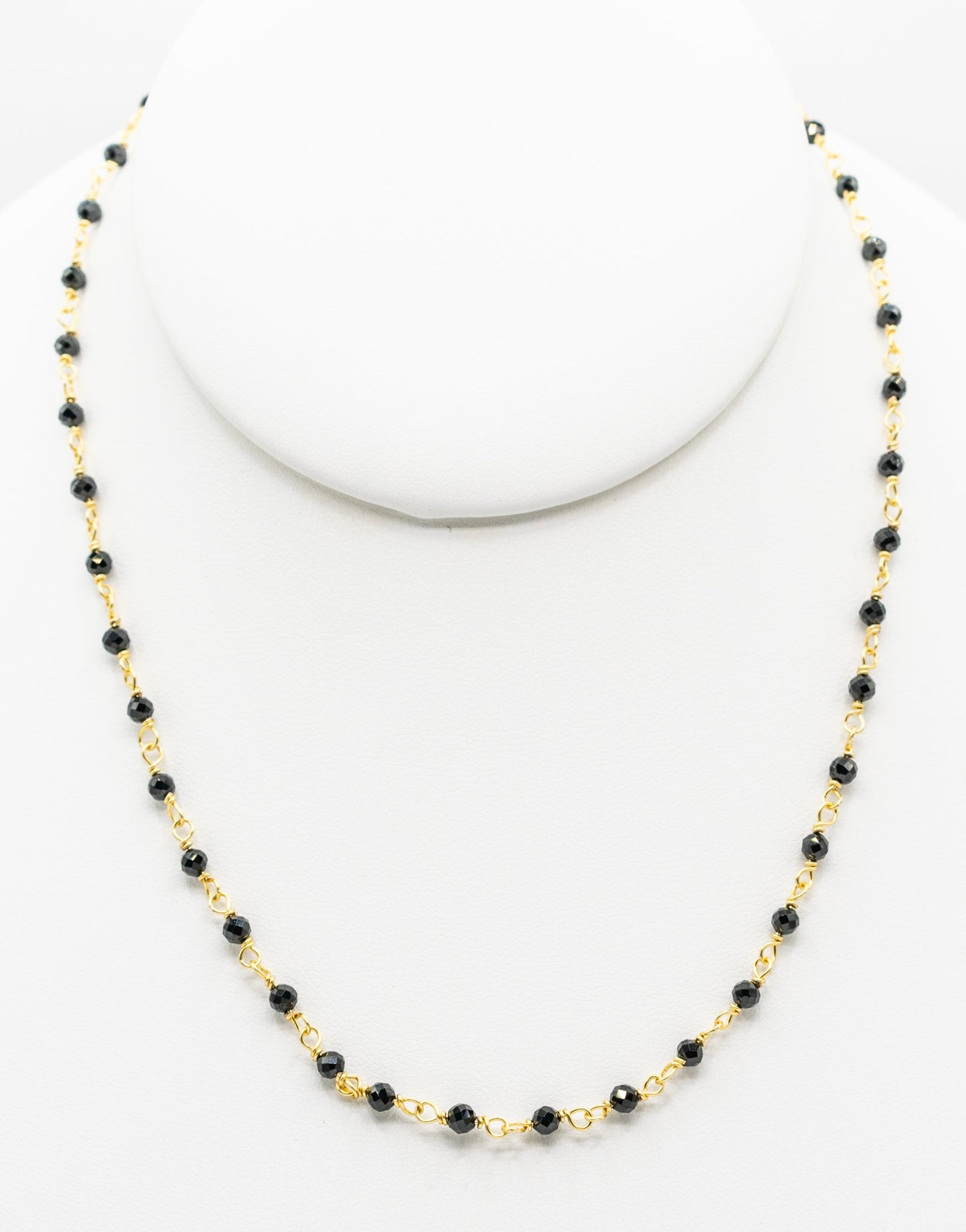 Black Onyx Delicate Chain Necklace