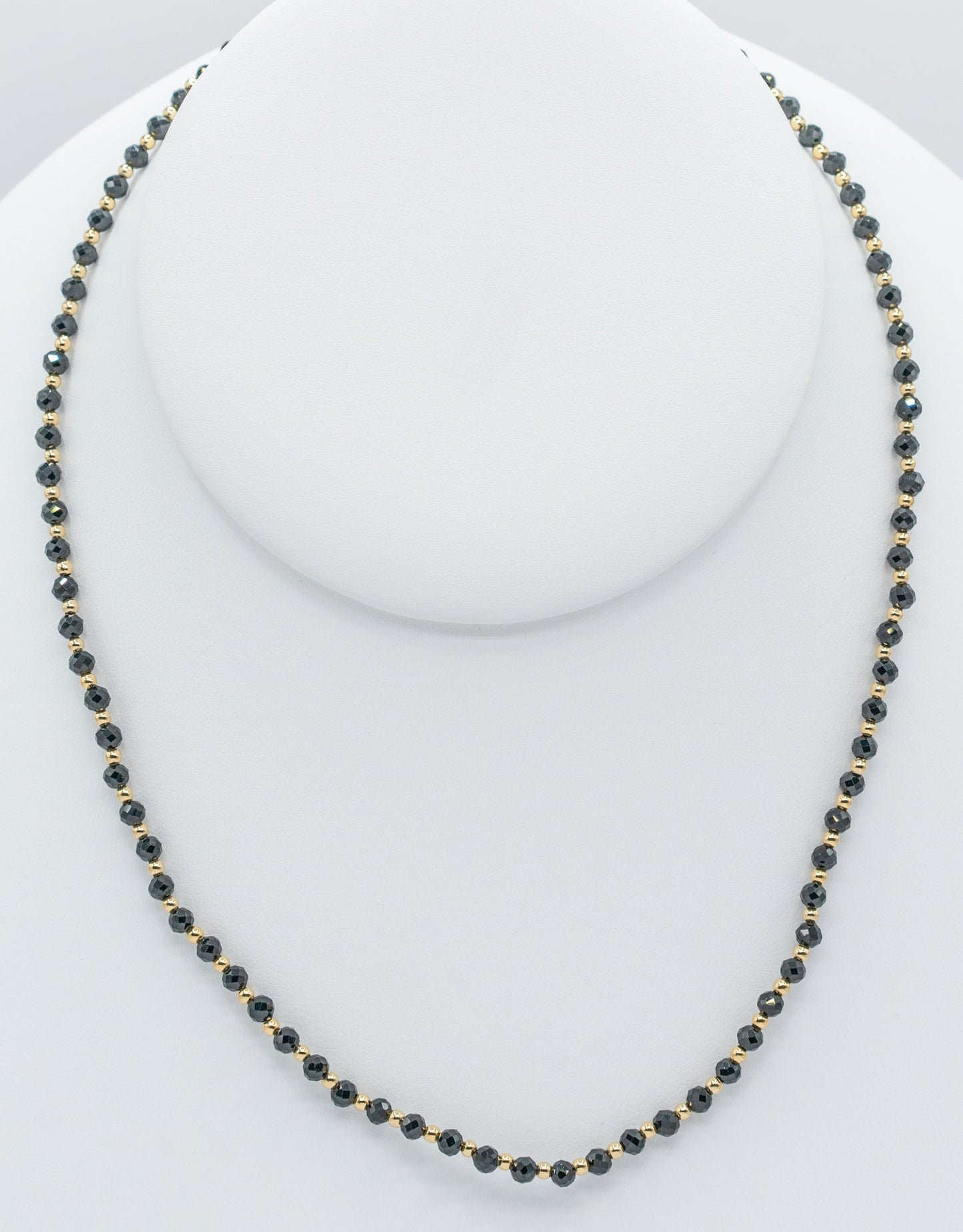 Black Onyx and Gold-filled Stretch Necklace