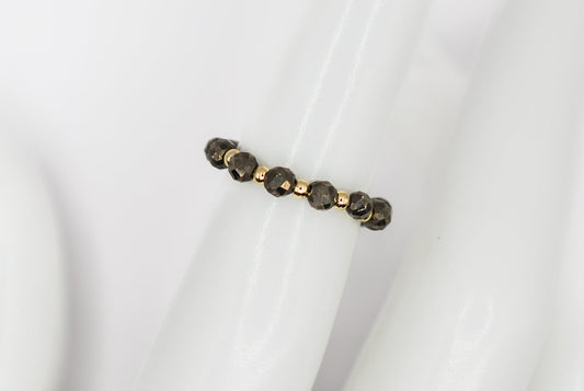 Pyrite Gemstone and Gold-filled Ring