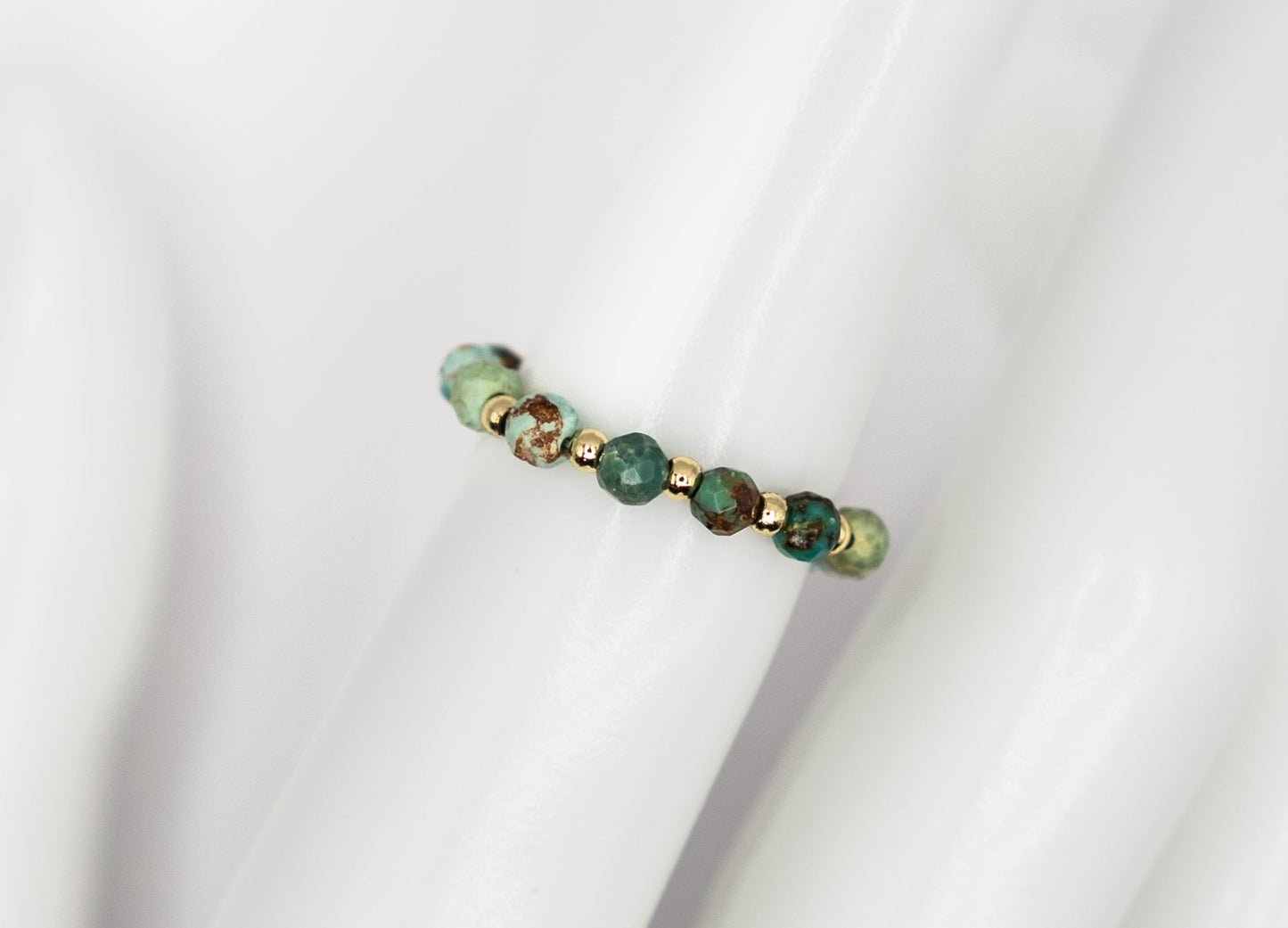 African Turquoise and Gold-filled Ring