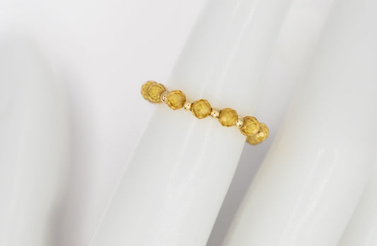 Yellow Topaz Gemstone and Gold-filled Ring