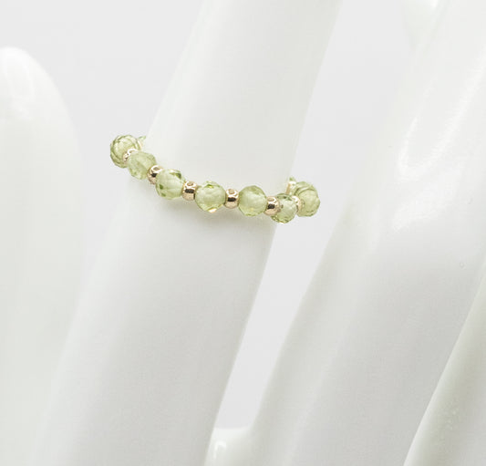 Peridot and Gold-filled Ring